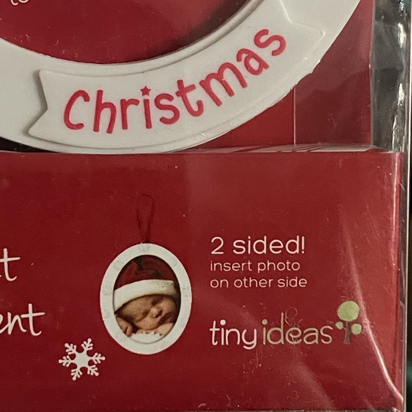 Baby’s first Christmas ornament keepsake double sided nwt - Picture 4 of 6